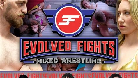 Evolved Fights: Created by Ariel X.. With Jay Wimp, Cheyenne Jewel, Marcelo, Jason Michaels. Competitive mixed wrestling. The winner gets to sexually dominate the loser in any way she/he likes.